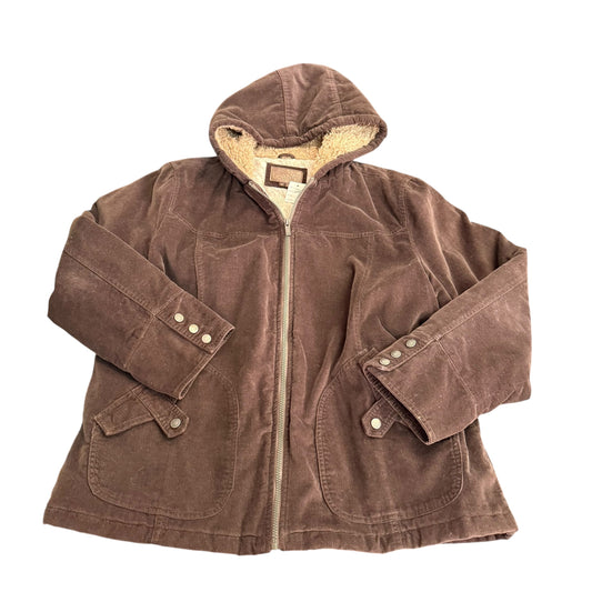 LEE BROWN HOODED JACKET 227 1X