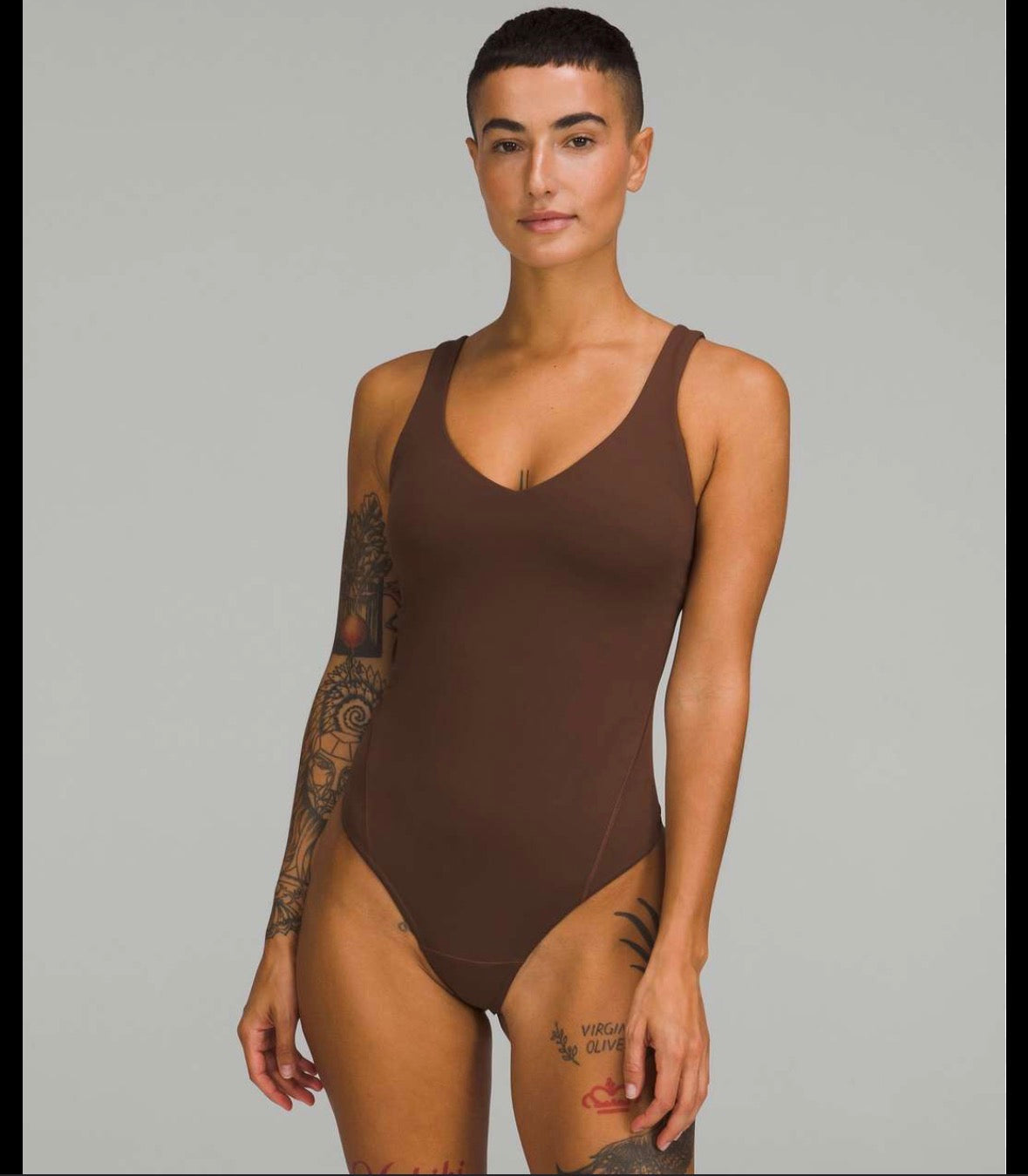 LULULEMON ALIGN BODYSUIT JAVA BROWN NWT $148 263 SZ 8
