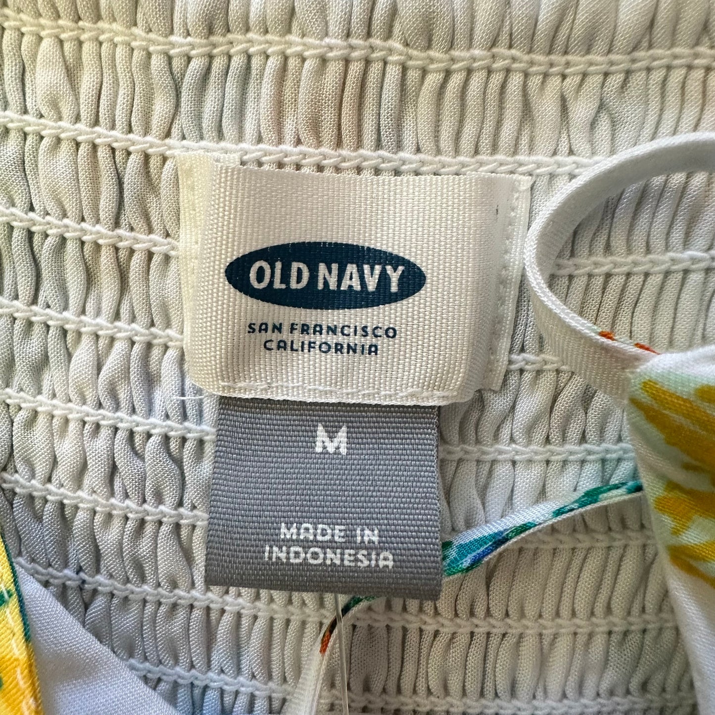 OLD NAVY WHITE FLORAL TROPICAL DRESS NWT 100 MEDIUM