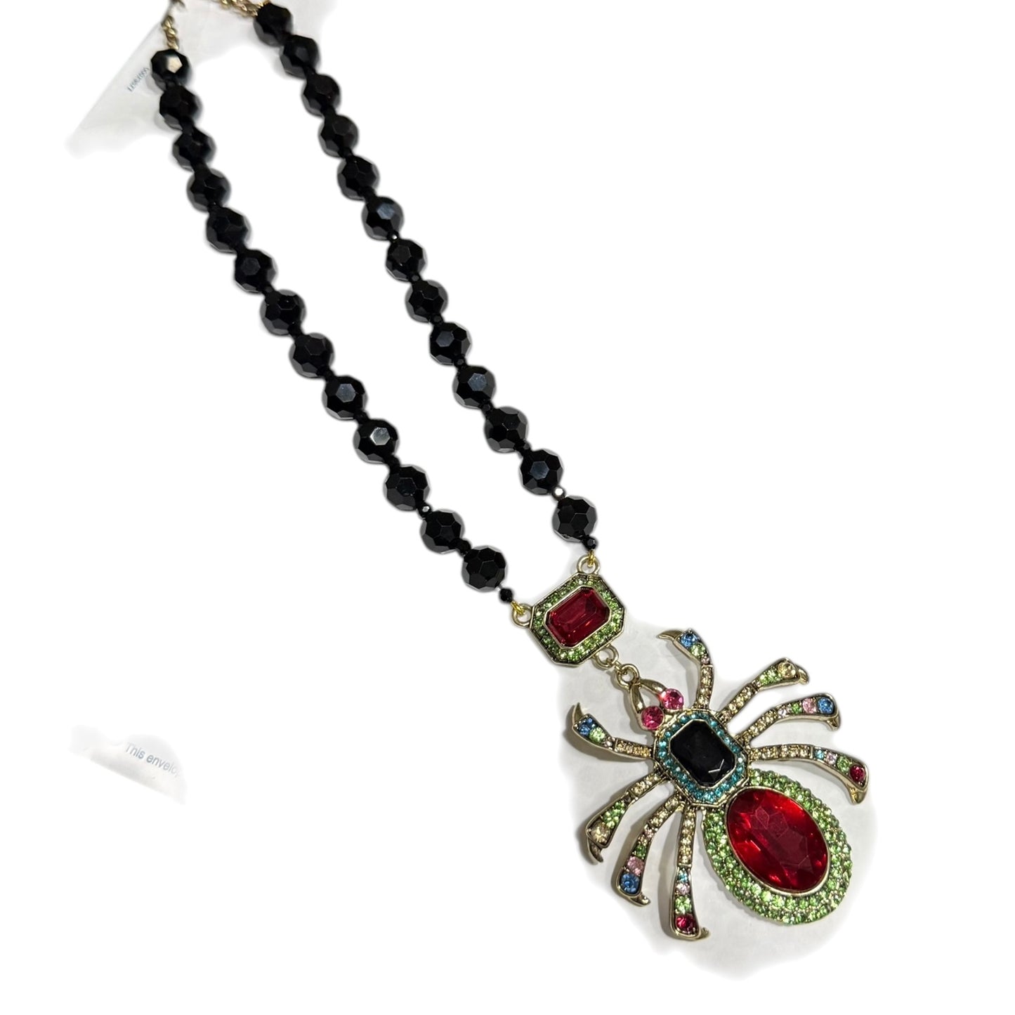 SPIDER RHINESTONE NECKLACE NEW 100 OS