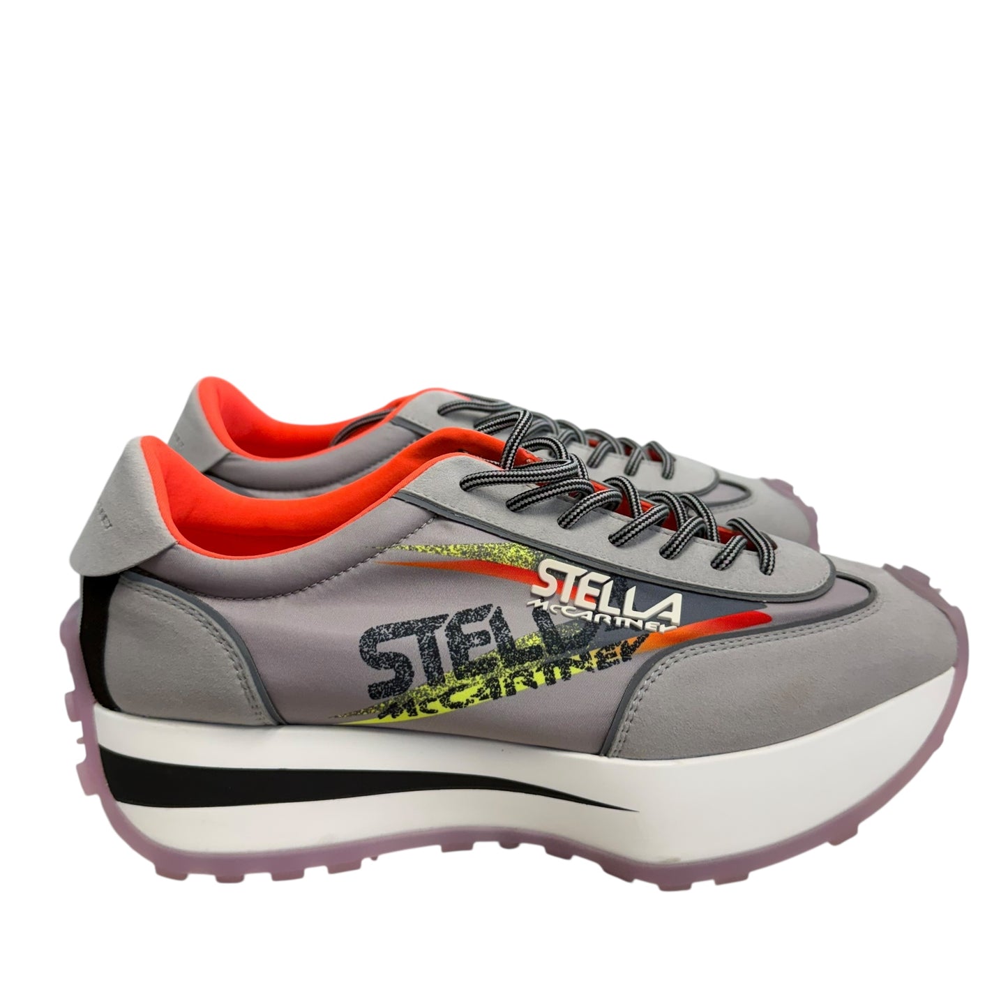 STELLA MCCARTNEY WOMENS SNEAKER RECYCLED POLYESTER SMOKE GRAY SZ 41 10 NWB $650