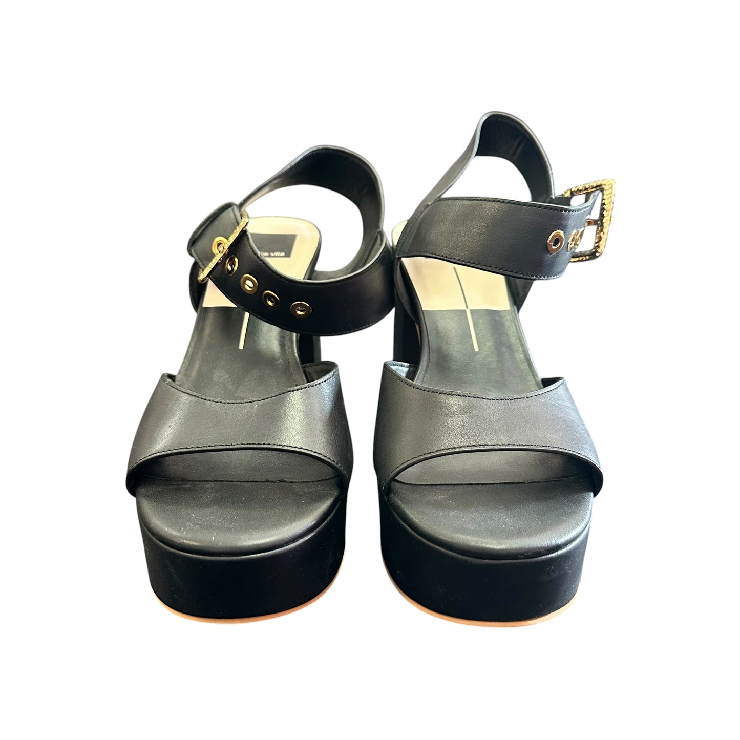 DOLCE VITA BOBBY PLATFORM SANDAL BLACK 123 SZ 10