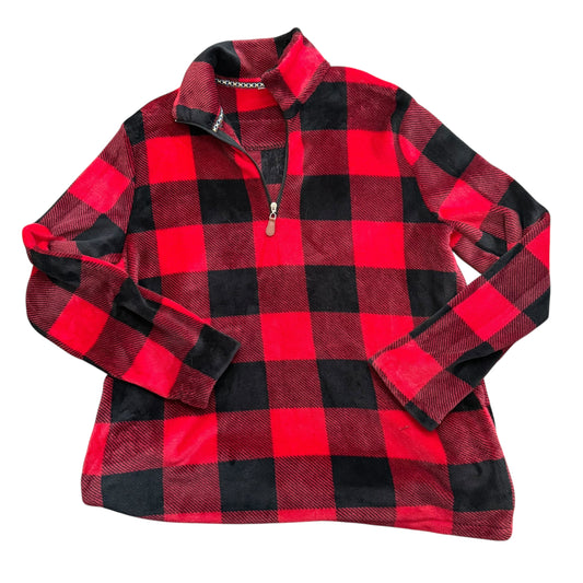 RED BLACK BUFFALO PLAID COZY PULLOVER 100 2XL NWOT