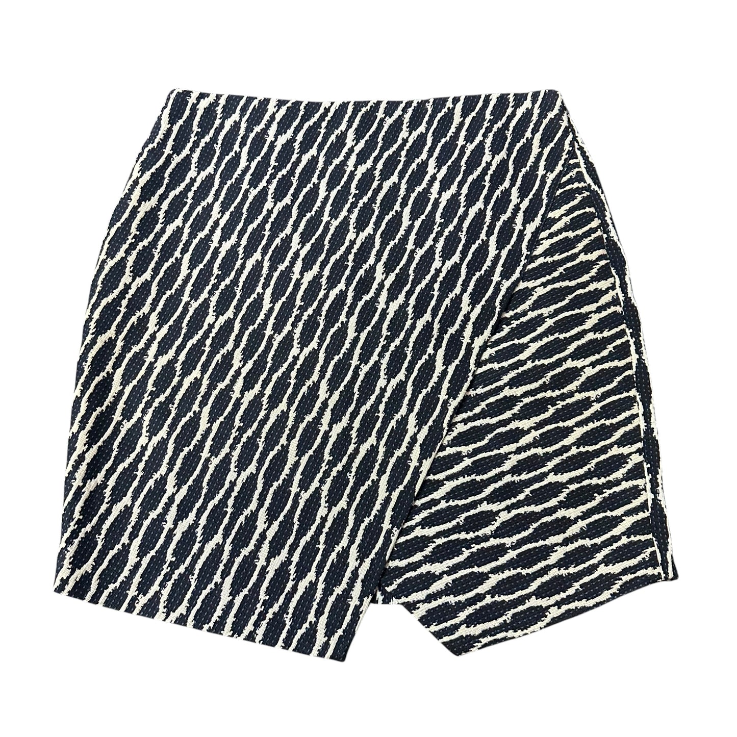 LOFT NAVY WHITE SKIRT 87 MEDIUM PETITE