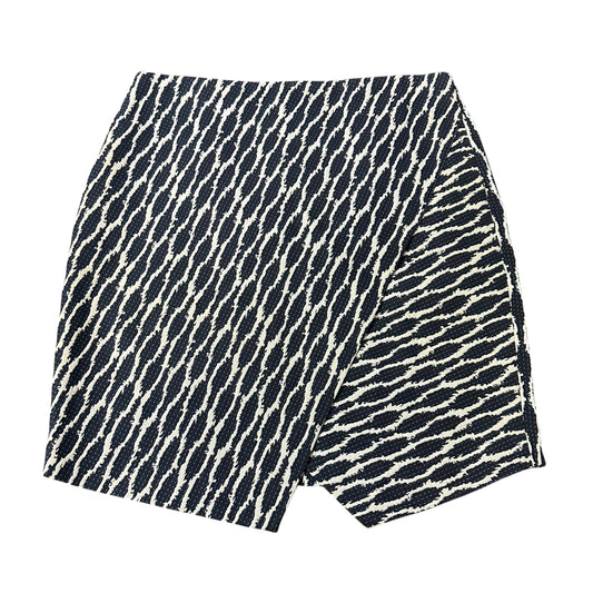 LOFT NAVY WHITE SKIRT 87 MEDIUM PETITE