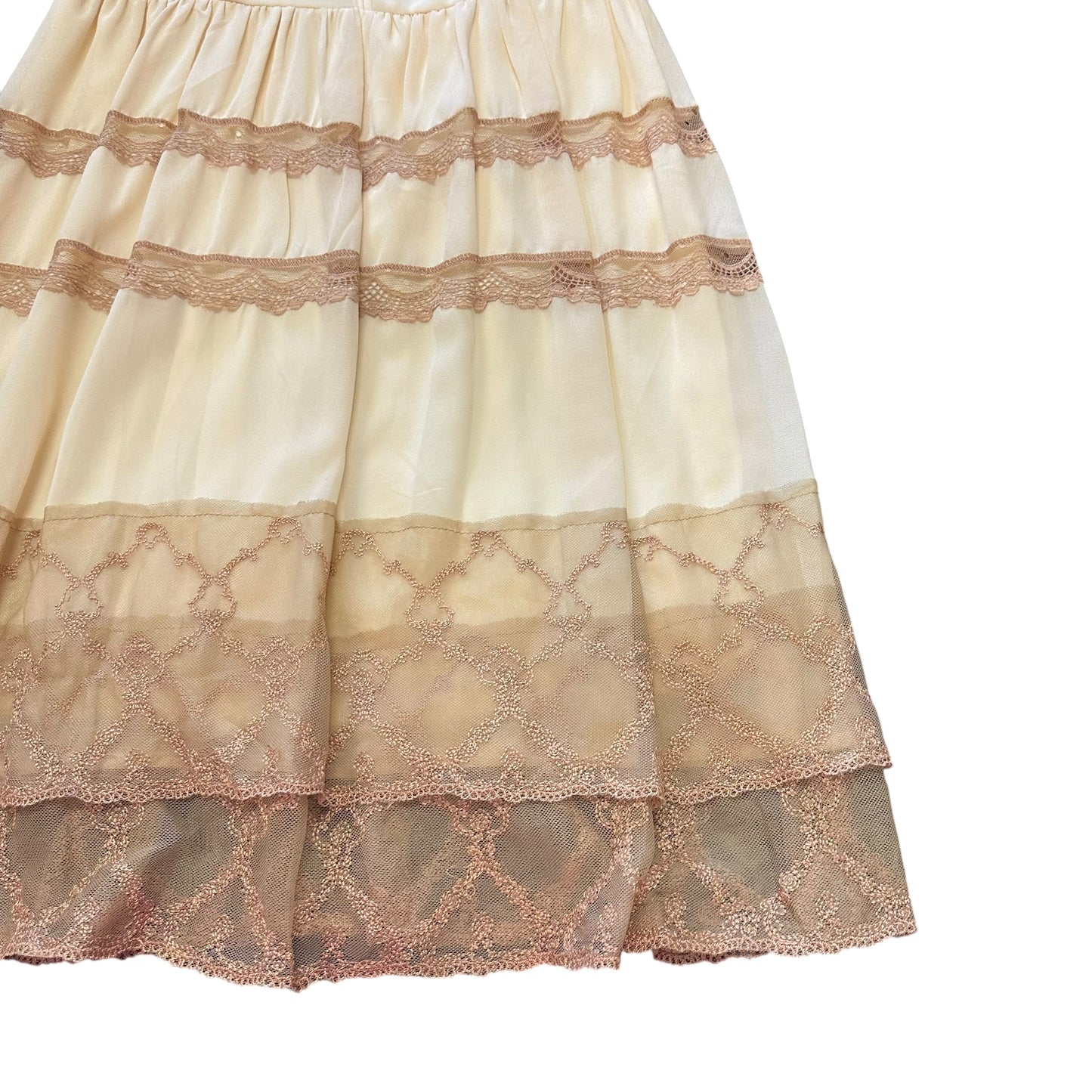 GIBSON LATIMER BEIGE DRESS TAN LACE 100 SZ 6