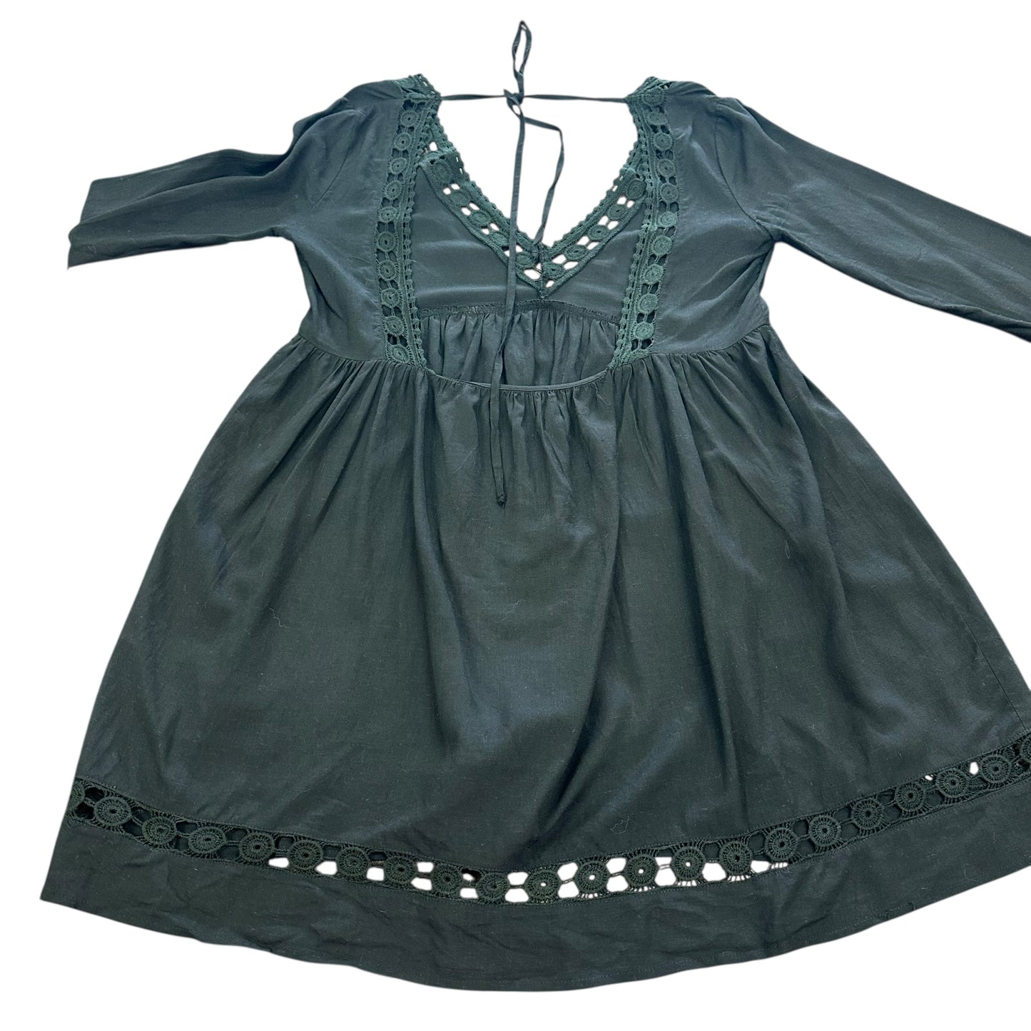 BLACK BOHO DRESS / COVERUP 87 MEDIUM