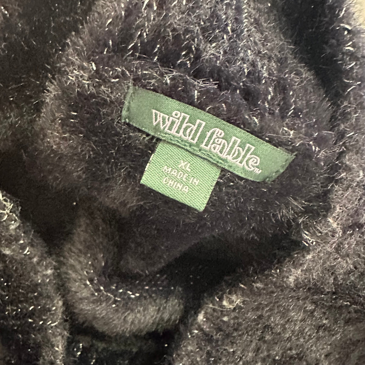 WILD FABLE BLACK TEXTURED SWEATER 269 XL