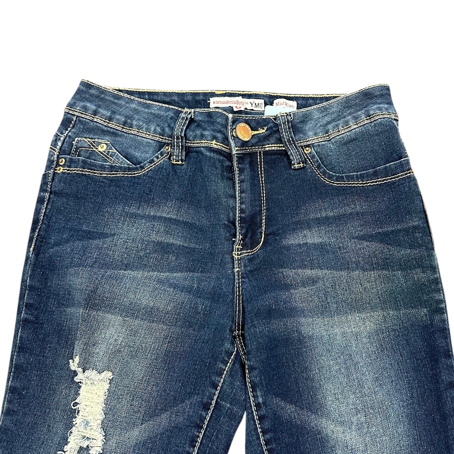 YMI WANNABETTABUTT SKINNY BLUE JEANS MID RISE 92 SZ 5