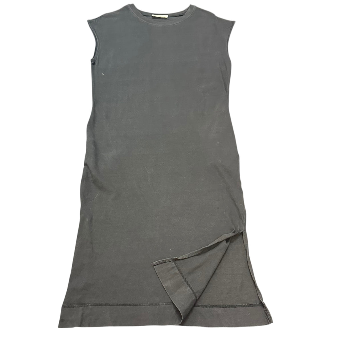 DOUBLE ZERO BLACK MIDI SLEEVELESS TSHIRT DRESS 100 SMALL