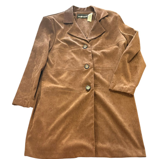 SAG HARBOR VINTAGE BROWN TRENCH COAT 100 SZ 12