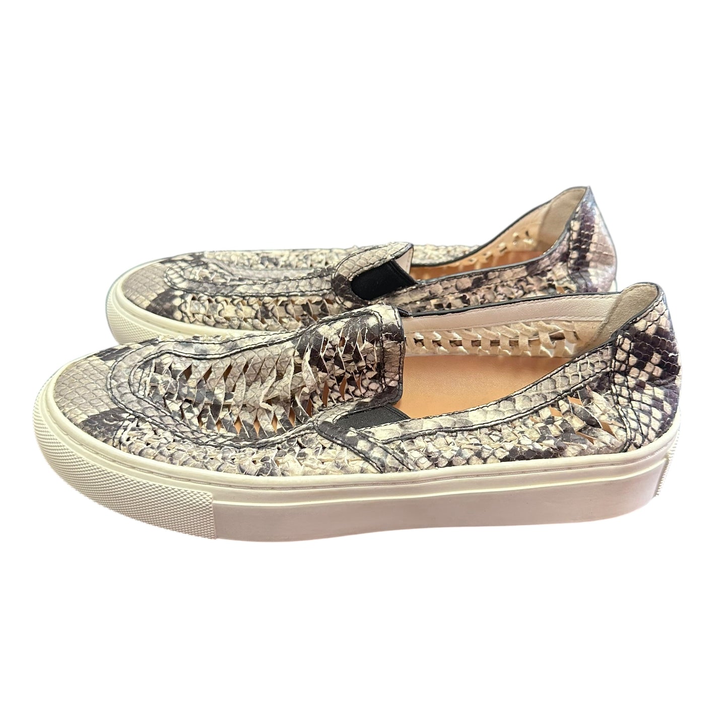 TORY BURCH HUARACHE WEAVE SNAKESKIN LEATHER SNEAKERS 100 SZ 5.5