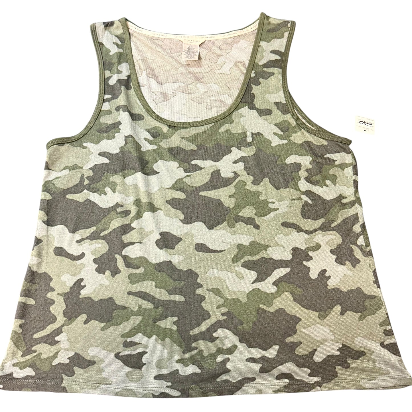 LUCKY BRAND GREEN CAMO TANK TOP 262 XXL