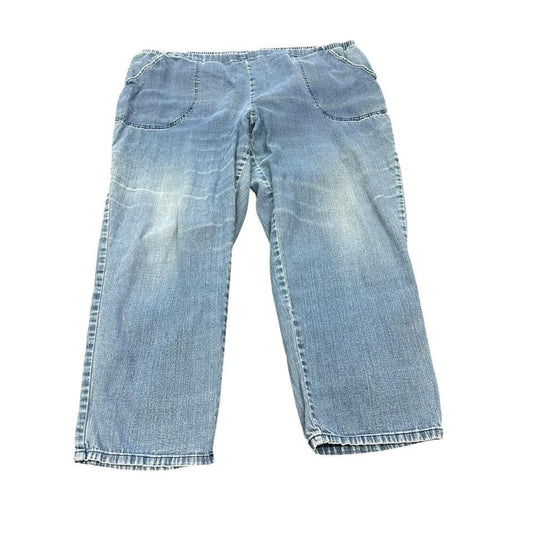 CLASSIC JMS BLUE PULL ON CAPRI JEANS 229 3X