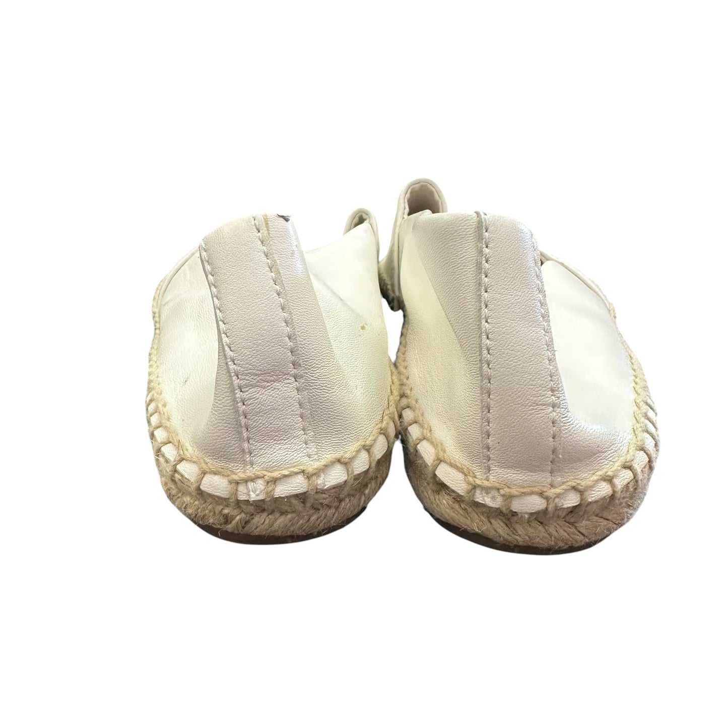 TORY BURCH LEATHER COLOR BLOCK ESPADRILLES FLAT LEATHER BLACK 219 SZ 10