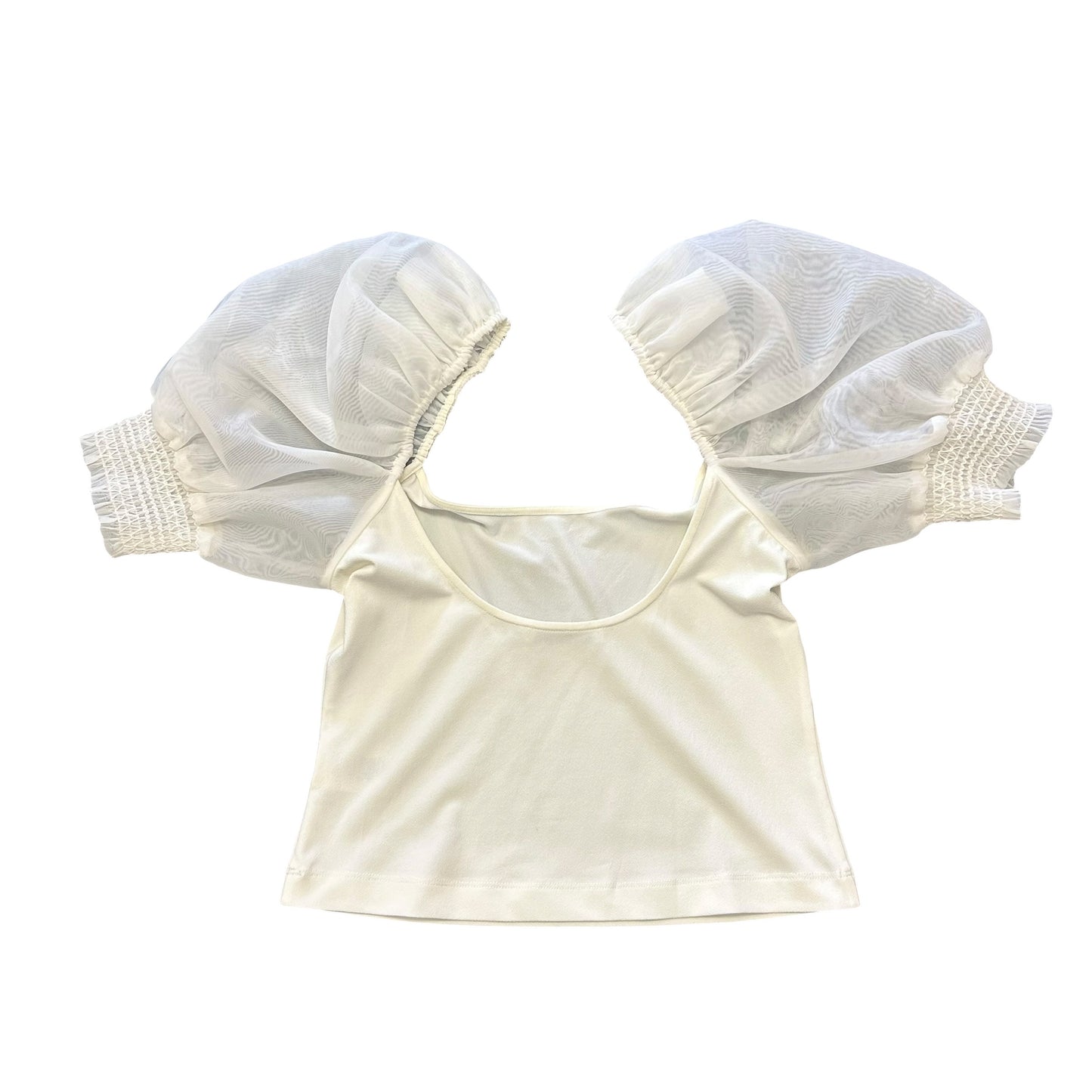 ALICE & OLIVA WHITE PUFF SLEEVE BLOUSE 100 MEDIUM