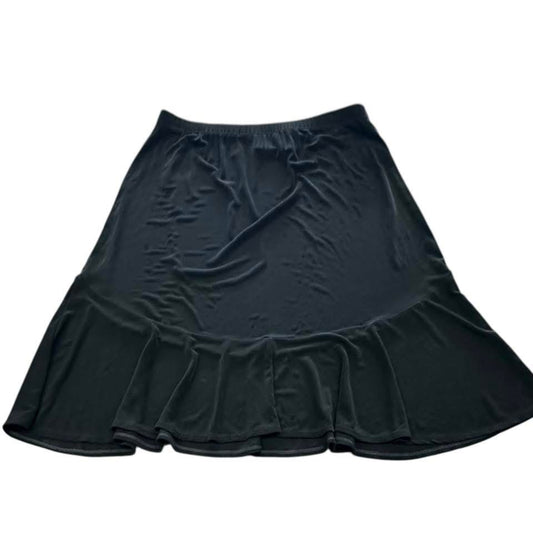 CHICOS BLACK JERSEY PULL ON SKIRT 118 LARGE
