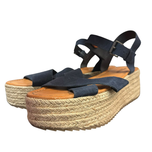 AMERICAN EAGLE NAVY PLATFORM ESPADRILLES 279 SZ 10
