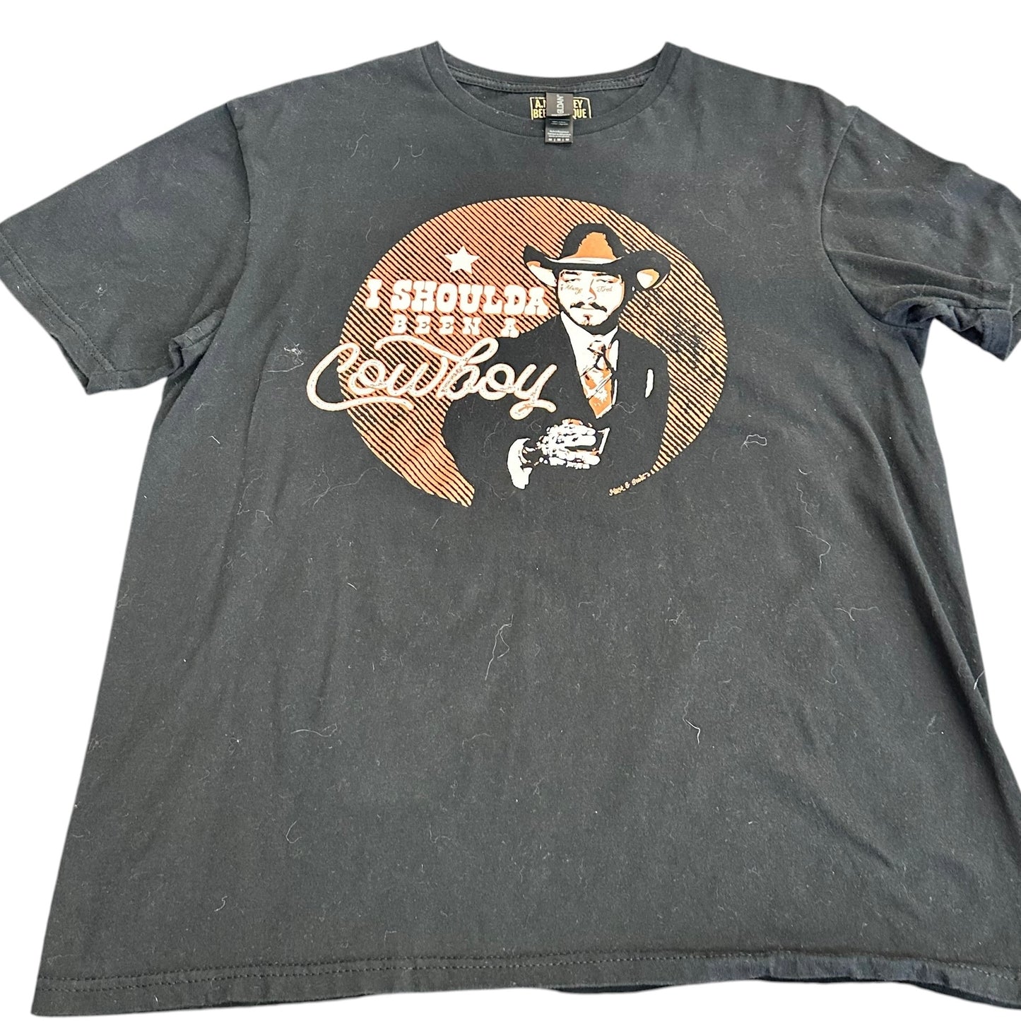 POST MALONE BLACK GRAPHIC TSHIRT 100 MEDIUM