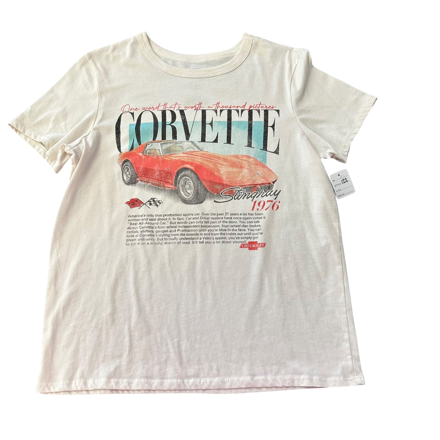 GM OFFICIAL BEIGE CORVETTE SHIRT 122 SMALL