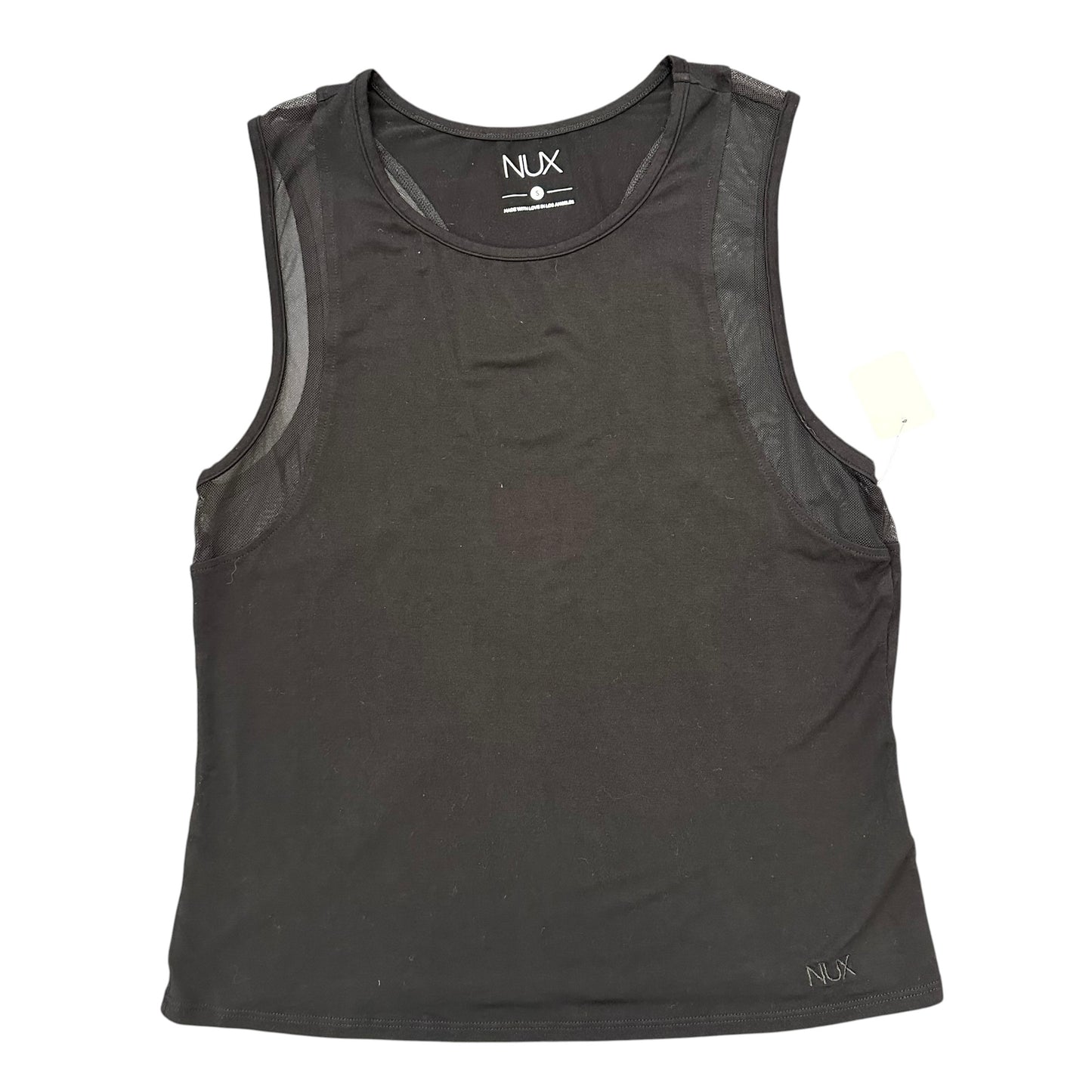 NUX BLACK CROPPED TANK TOP ATHLETIC 251 SMALL