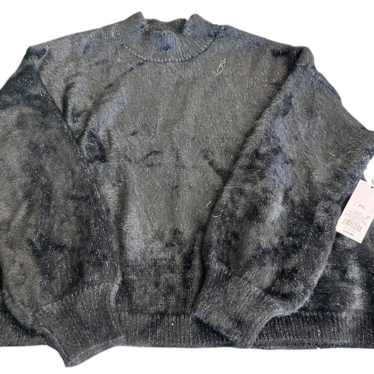WILD FABLE BLACK SILVER MOCK NECK SWEATER NWT 219 XXL