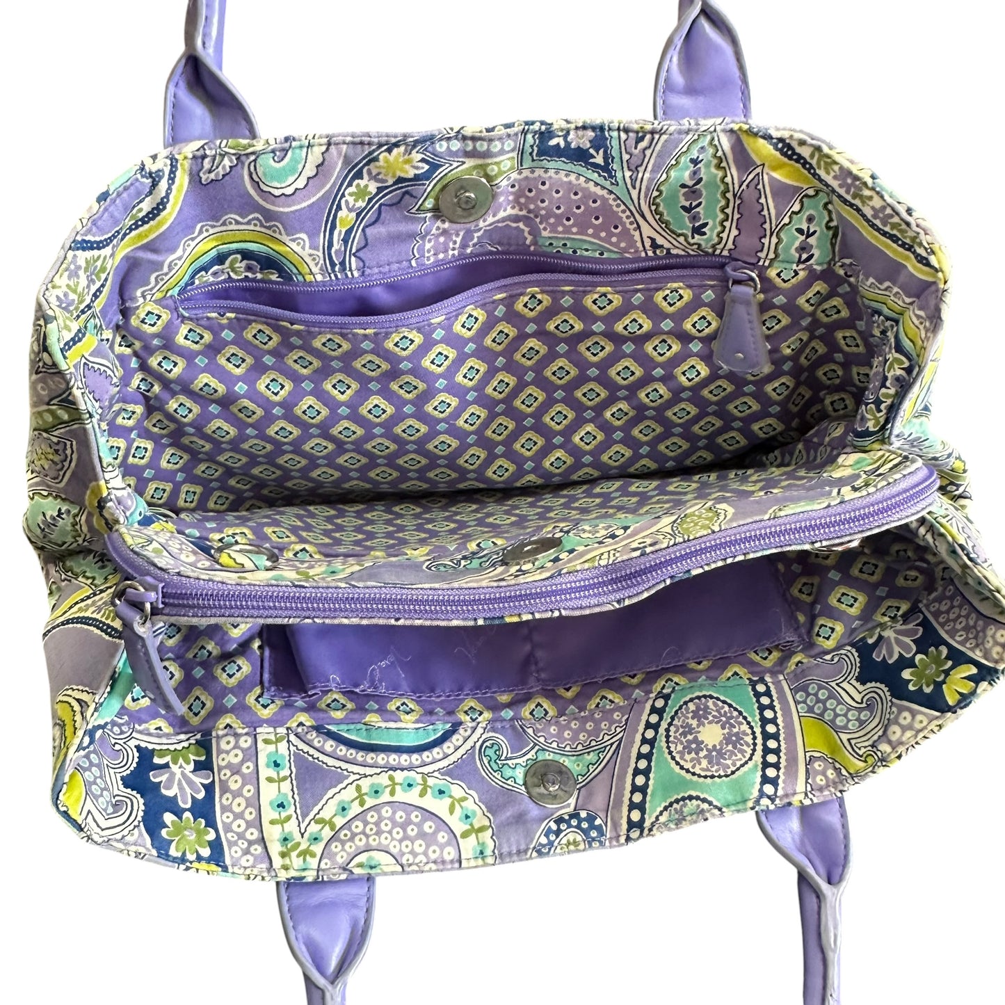 VERA BRADLEY LAVENDER PAISLEY HANDBAG 258 OS