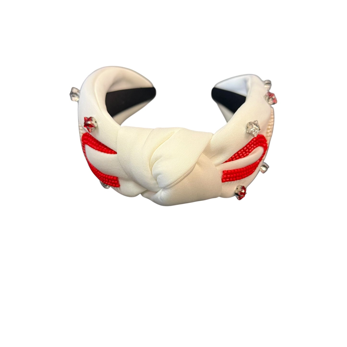 USA BEADED WHITE HEADBAND 100