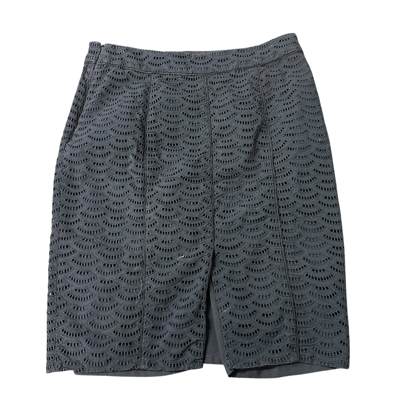 BANANA REPUBLIC NAVY EYELET PENCIL SKIRT 271 SZ 8 PETITE