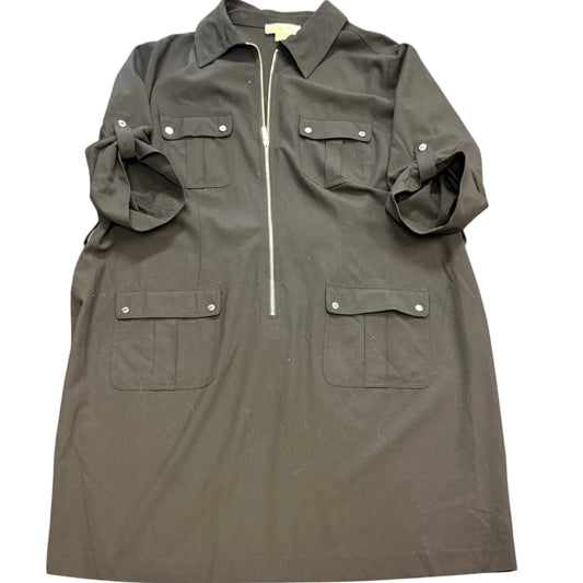 MICHAEL KORS BLACK FULL ZIP DRESS 219 3XL