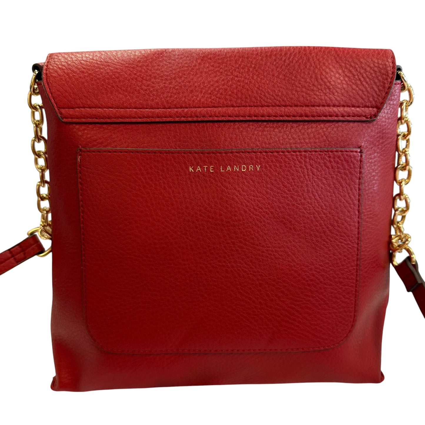 KATE LANDRY RED FAUX LEATHER SHOULDER BAG 261 OS