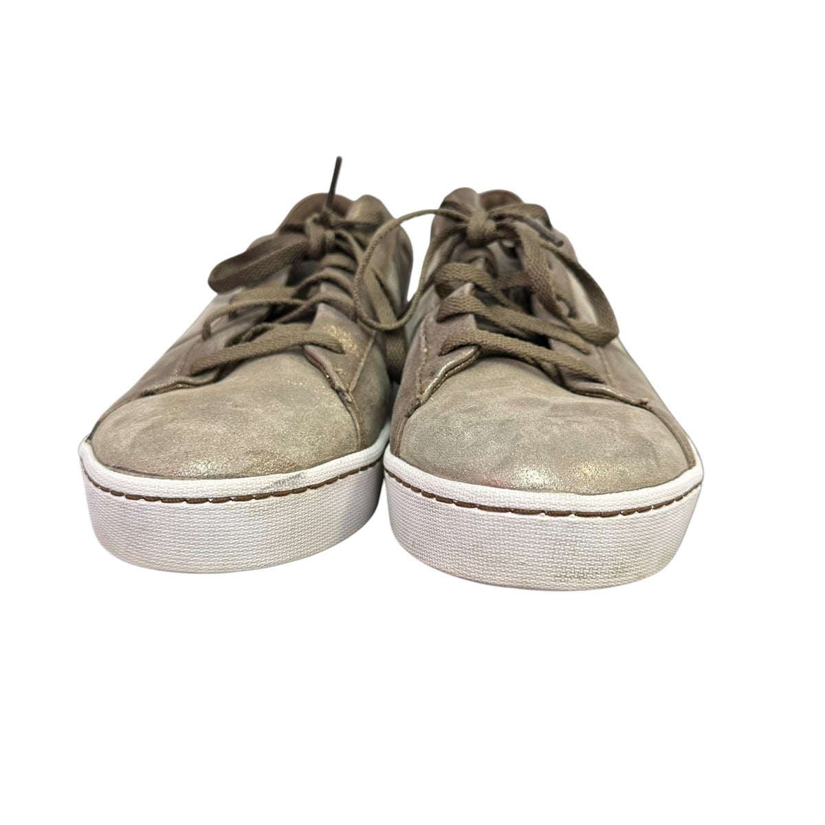 CLARKS PAWLEY RILEE LEATHER SNEAKERS BRONZE GRAY 56 SZ 10