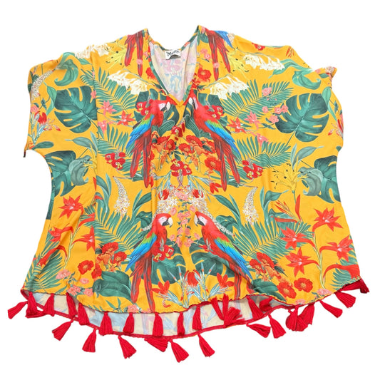 SHOW ME YOUR MUMU YELLOW TROPICAL OVERSIZED TUNIC 100 SMALL