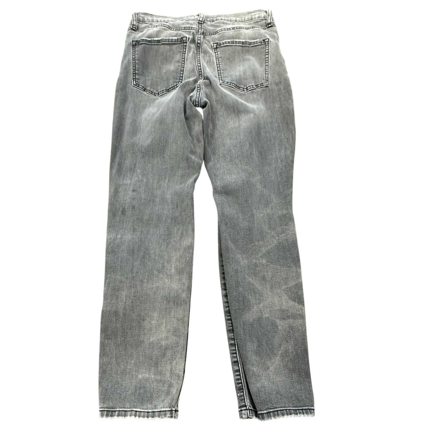 SNEAK PEEK GRAY WASH DISTRESSED HIGH RISE STRAIGHT JEANS 206 LARGE