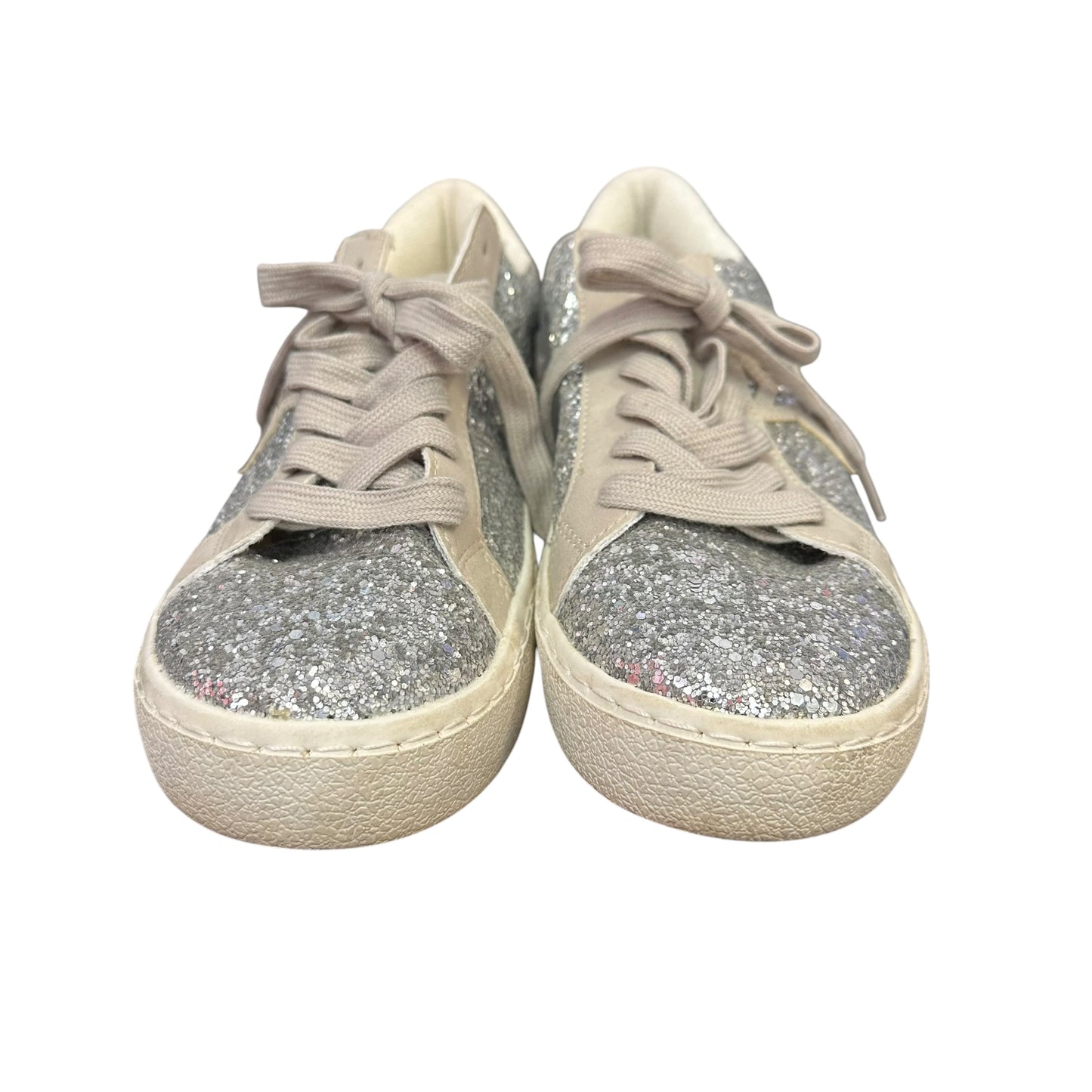 NOBO SILVER GLITTER SNEAKERS 219 SZ 9