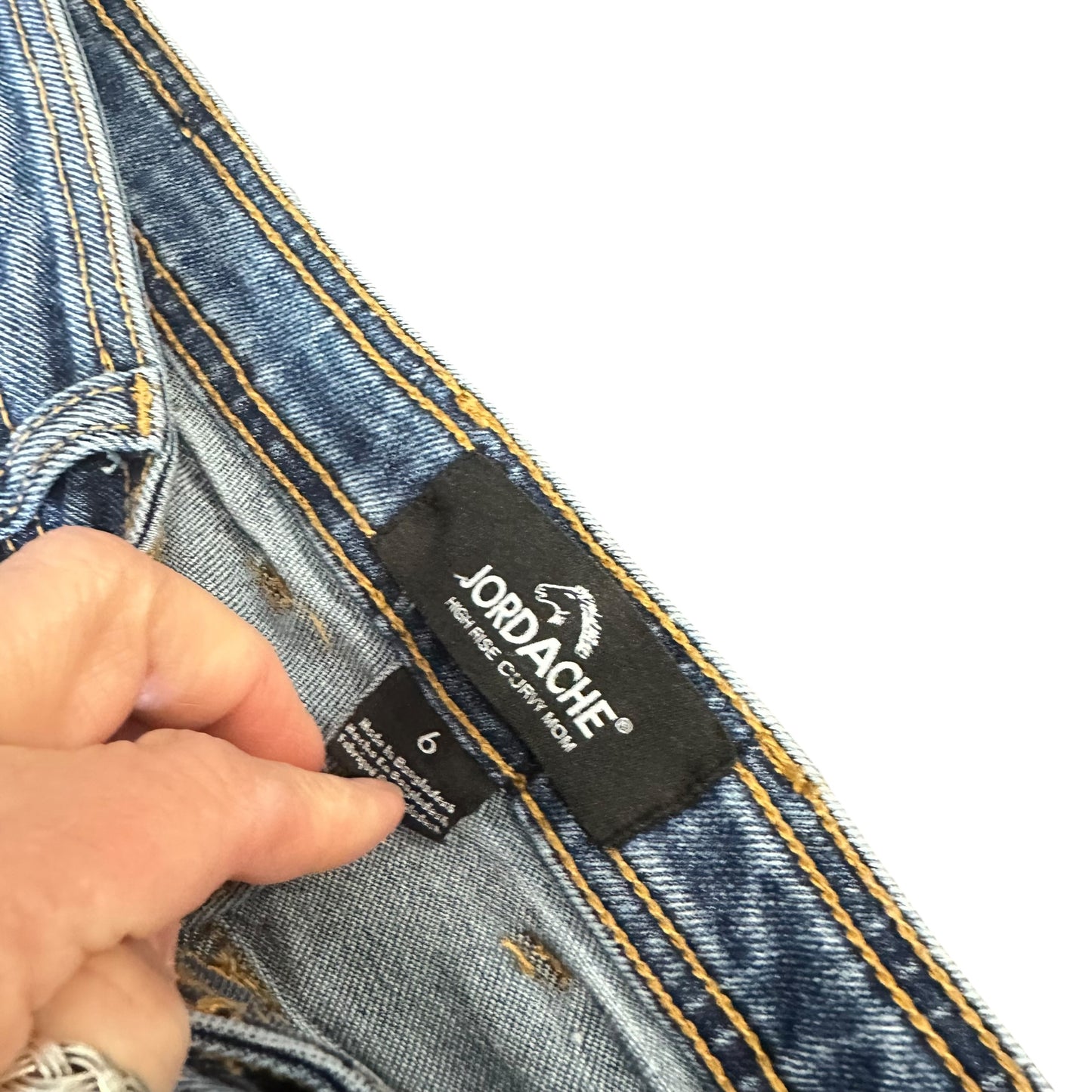 JORDACHE HIGH RISE CURVY MOM BLUE DENIM JEANS 251 SZ 6