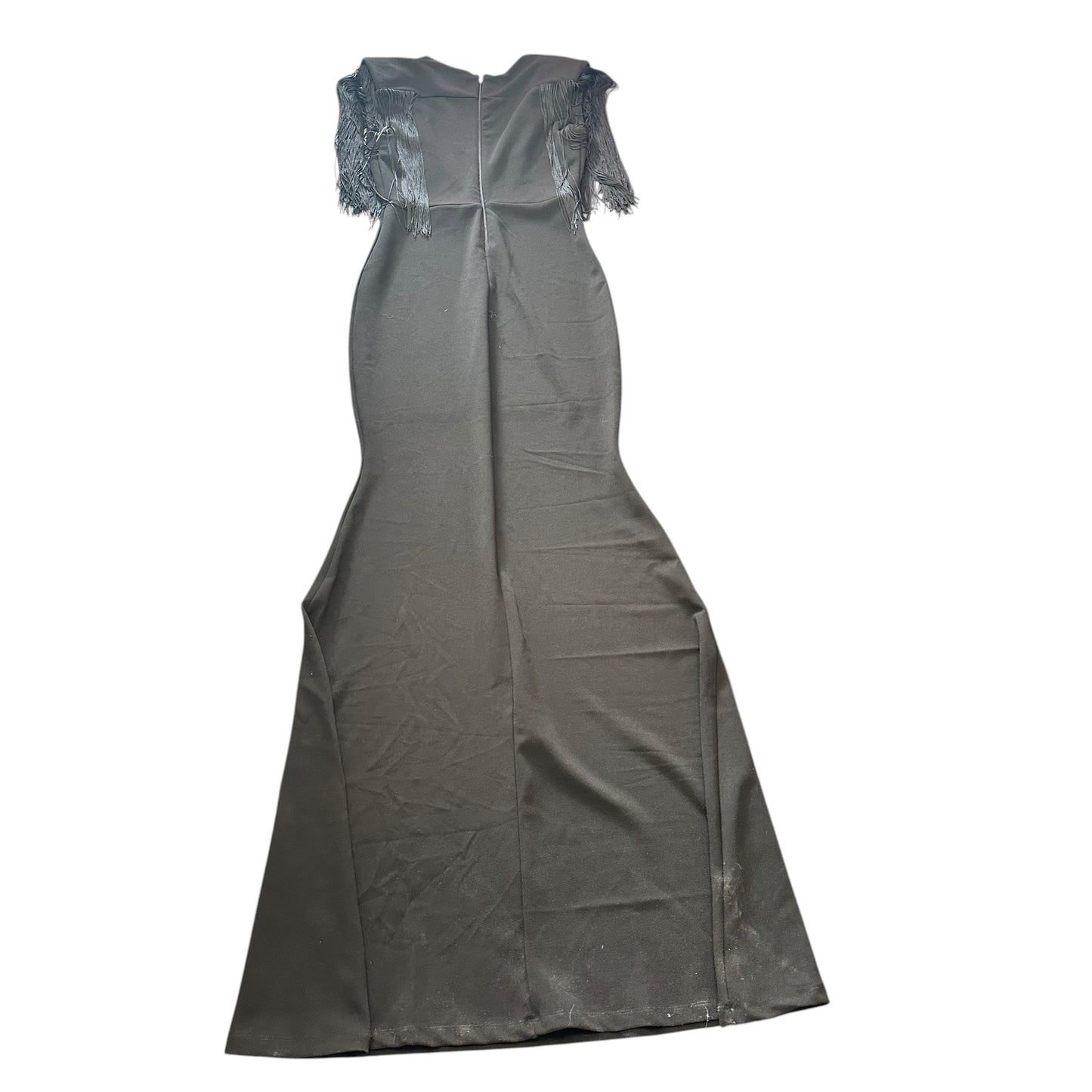 SYMPHONY BLACK TASSEL DRESS NWT 143 SMALL