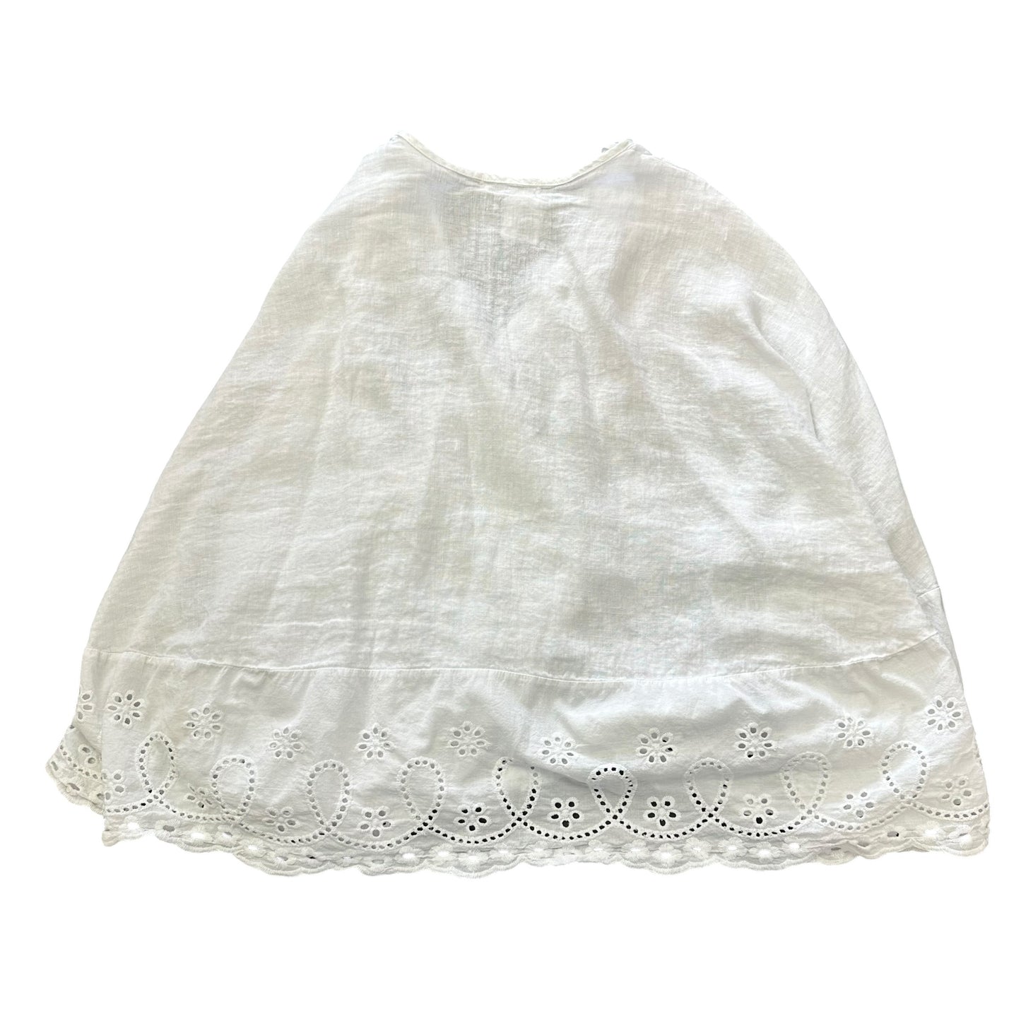 TERZO MILLENNIO WHITE WRAP BLOUSE 8 LARGE