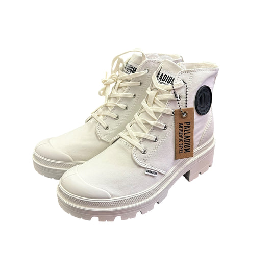 PALLADIUM PALLABASE TWILL BOOTS STAR WHITE 43 SZ 7