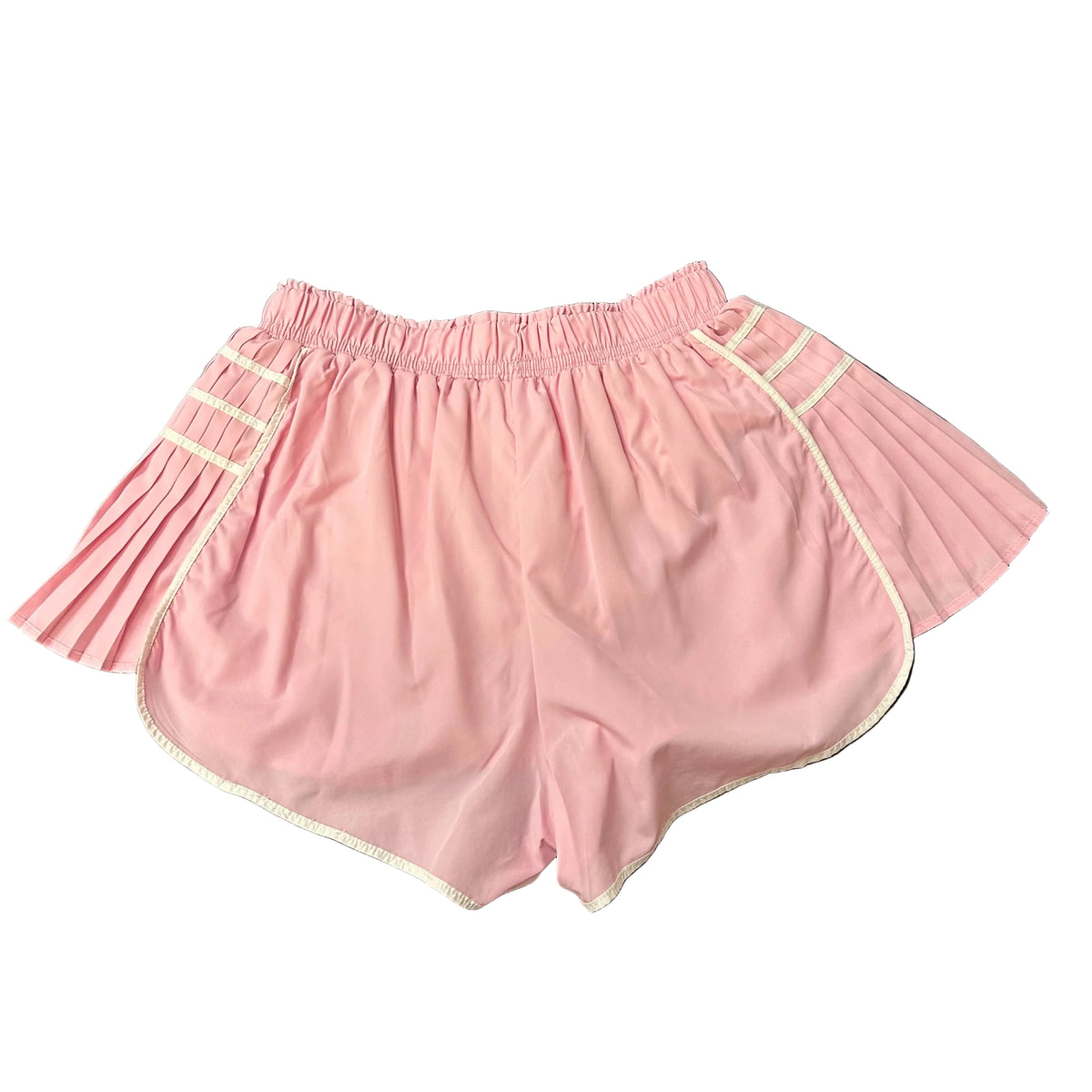 AS REVIVAL PINK WHITE ATHLETIC SHORTS 122 XXS