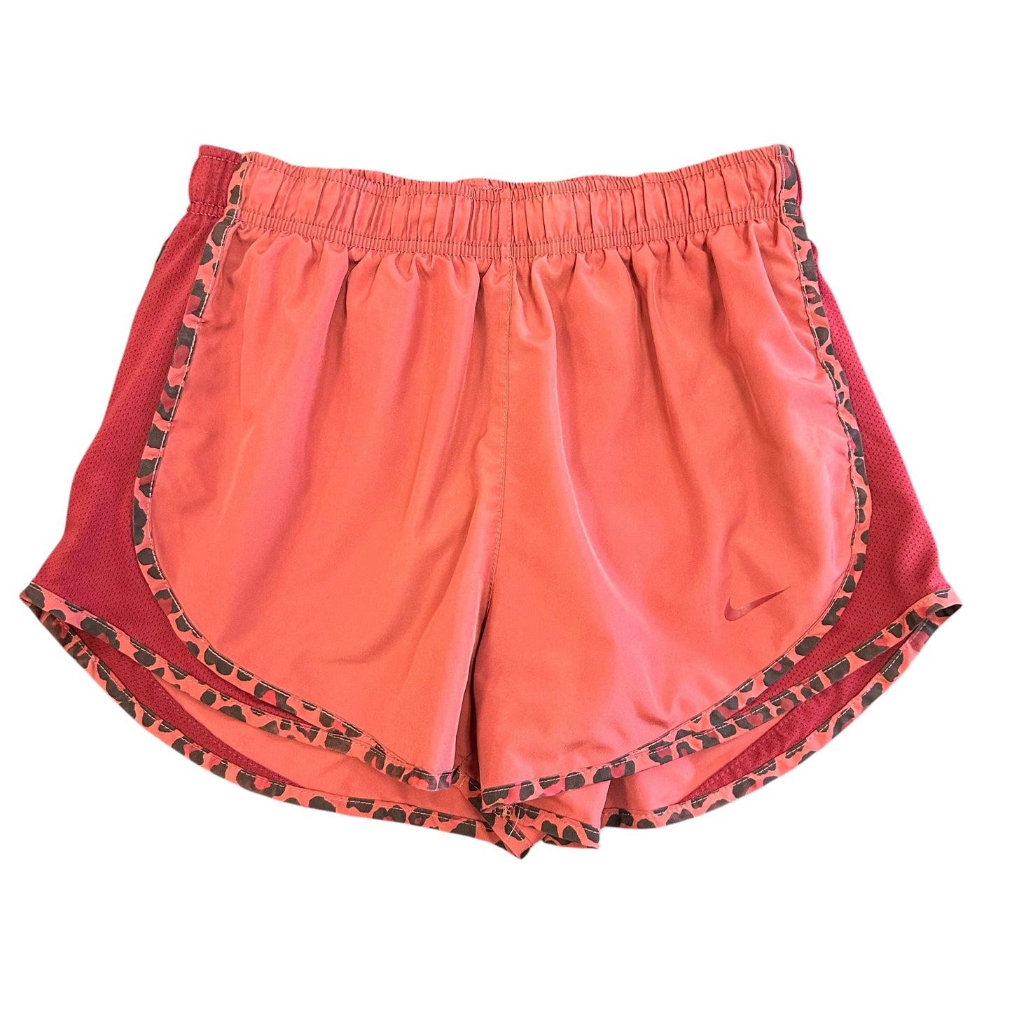 NIKE DRY FIT BURGUNDY ANIMAL PRINT ATHLETIC SHORTS LINER 285 SMALL