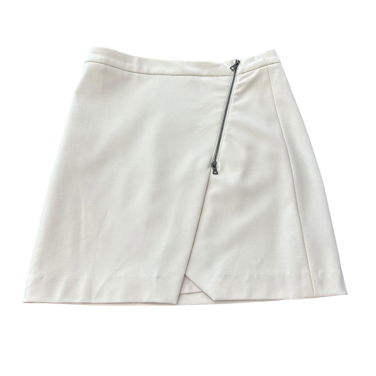 PARAPHRASE BEIGE SKIRT ASYMMETRICAL ZIPPER NWT 282 SZ 6