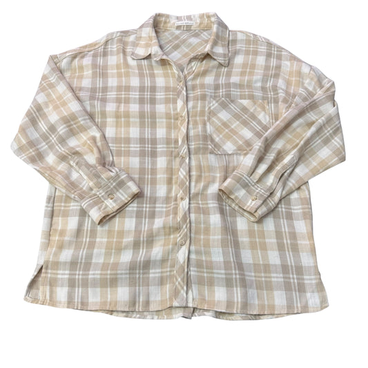 BECOOL PLAID BUTTON UP SHIRT 249 M/L