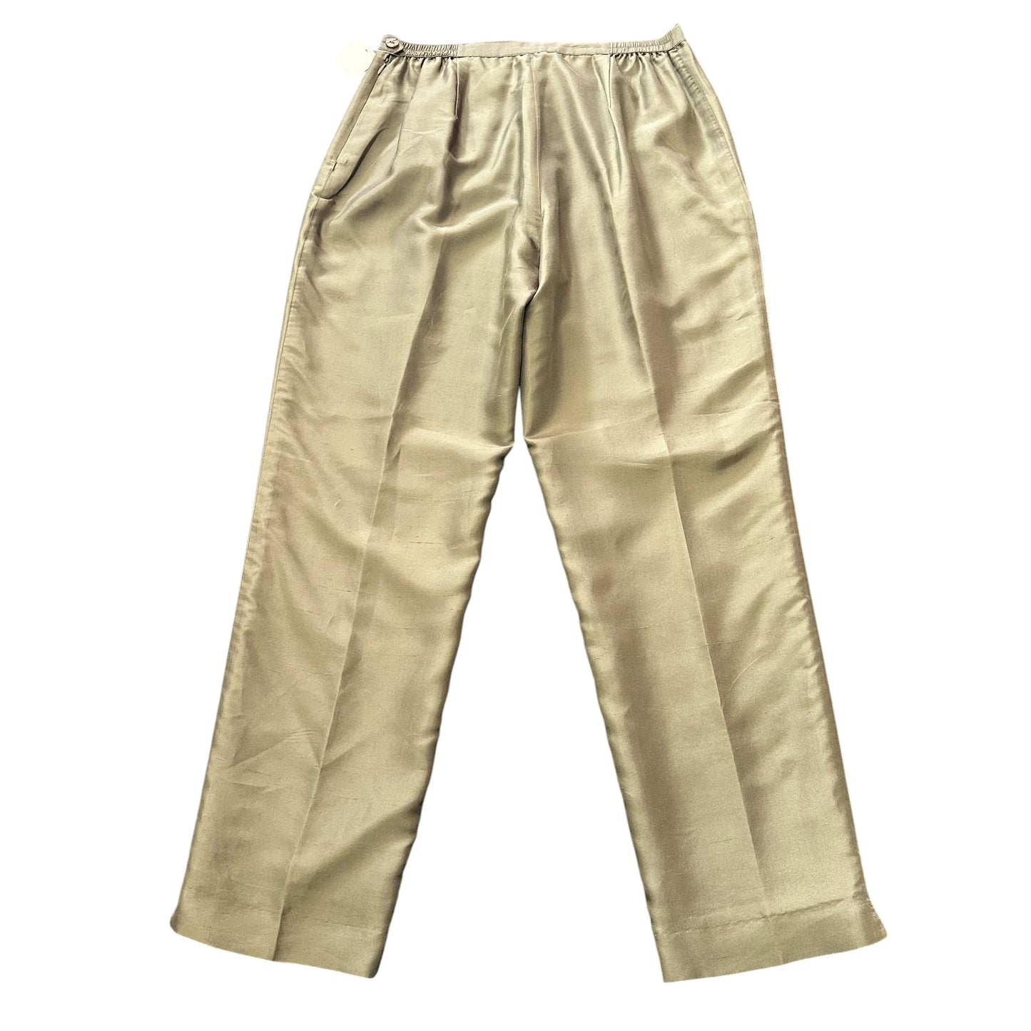 SILK LAND GREEN TROUSERS 216 SZ 8