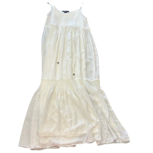 ROBBIE BEE SIGNATURE WHITE CHIFFON DRESS 100 SZ 6
