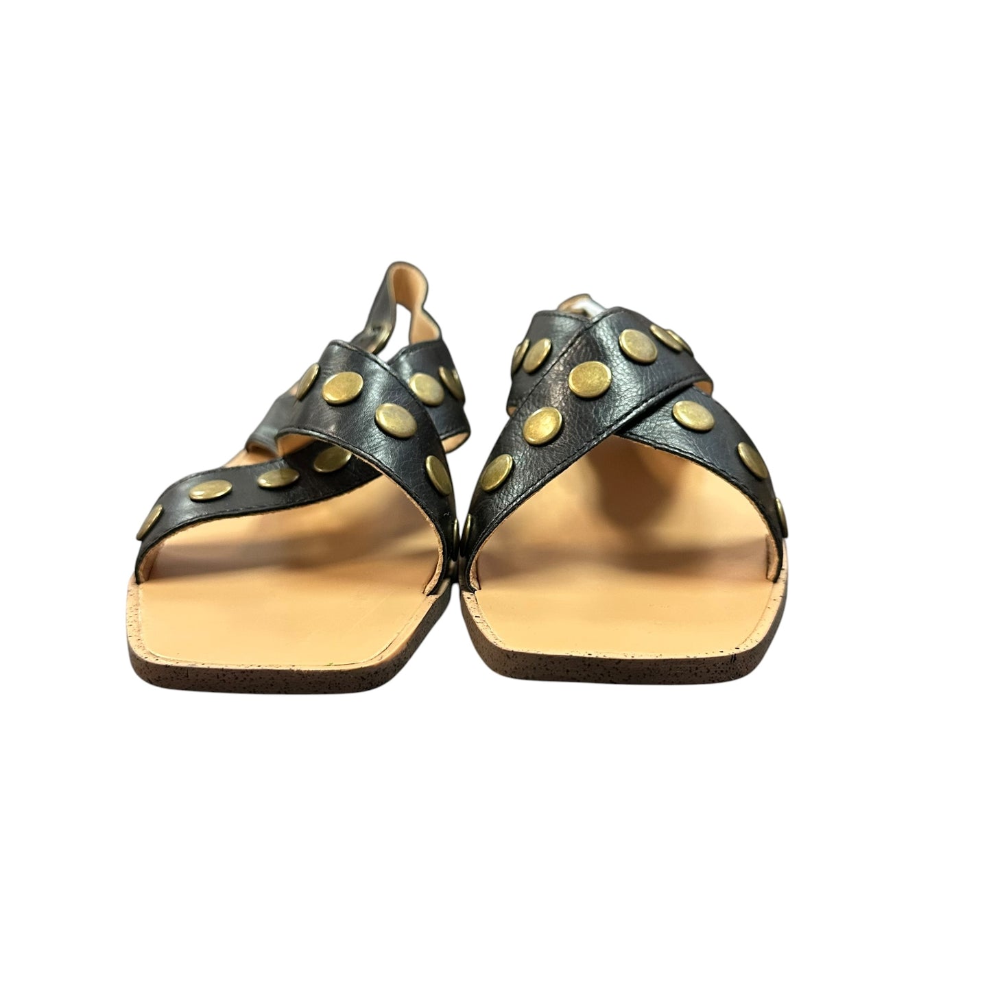 OASIS SOCIETY KYLIE BLACK STUDDED SANDALS NEW YORK 26 SZ 10