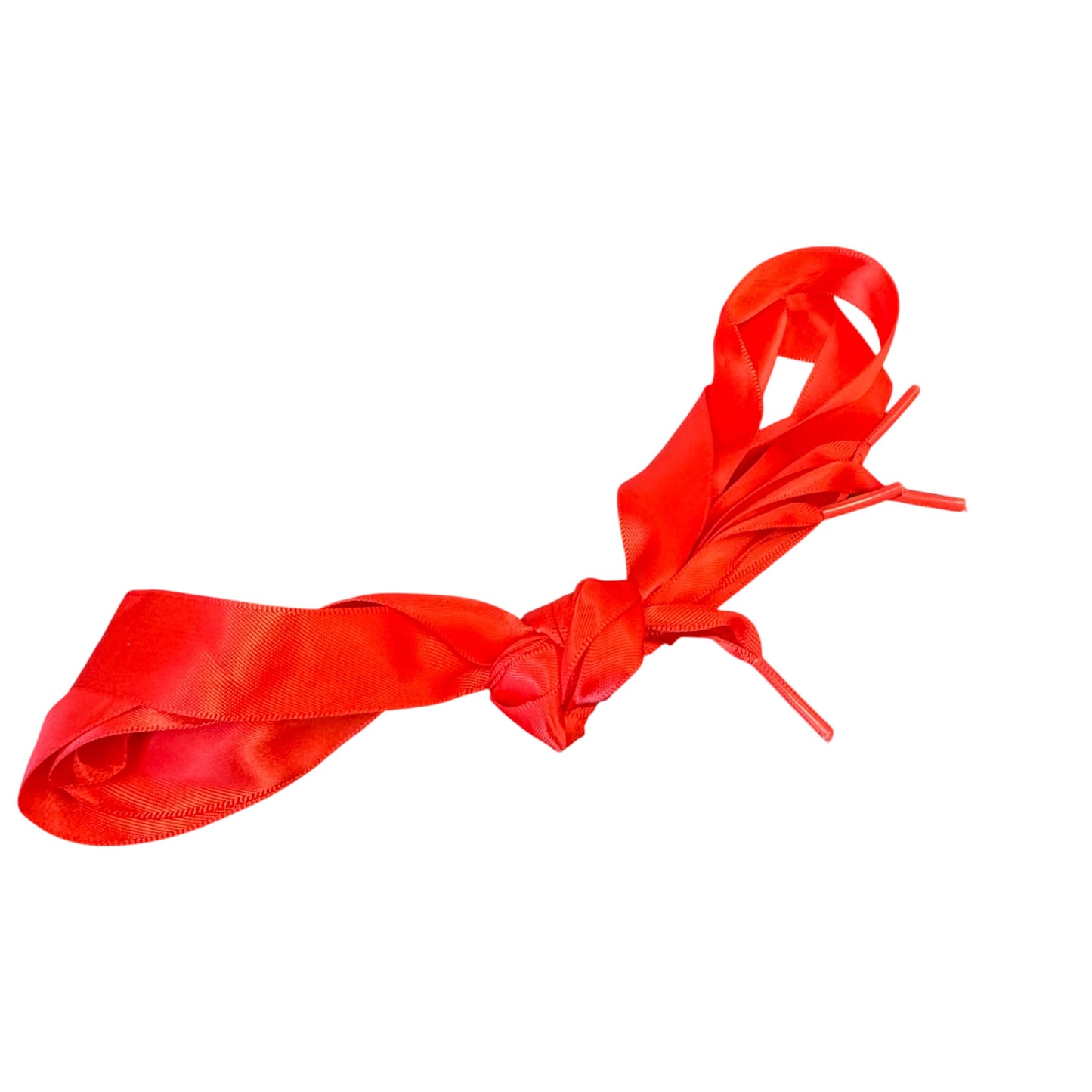 RED SATIN RIBBON SHOE LACES 100