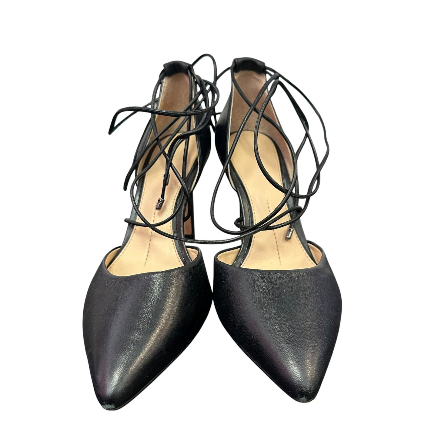 GIANNI BINI BLACK LACE UP HEELS 271 SZ 8