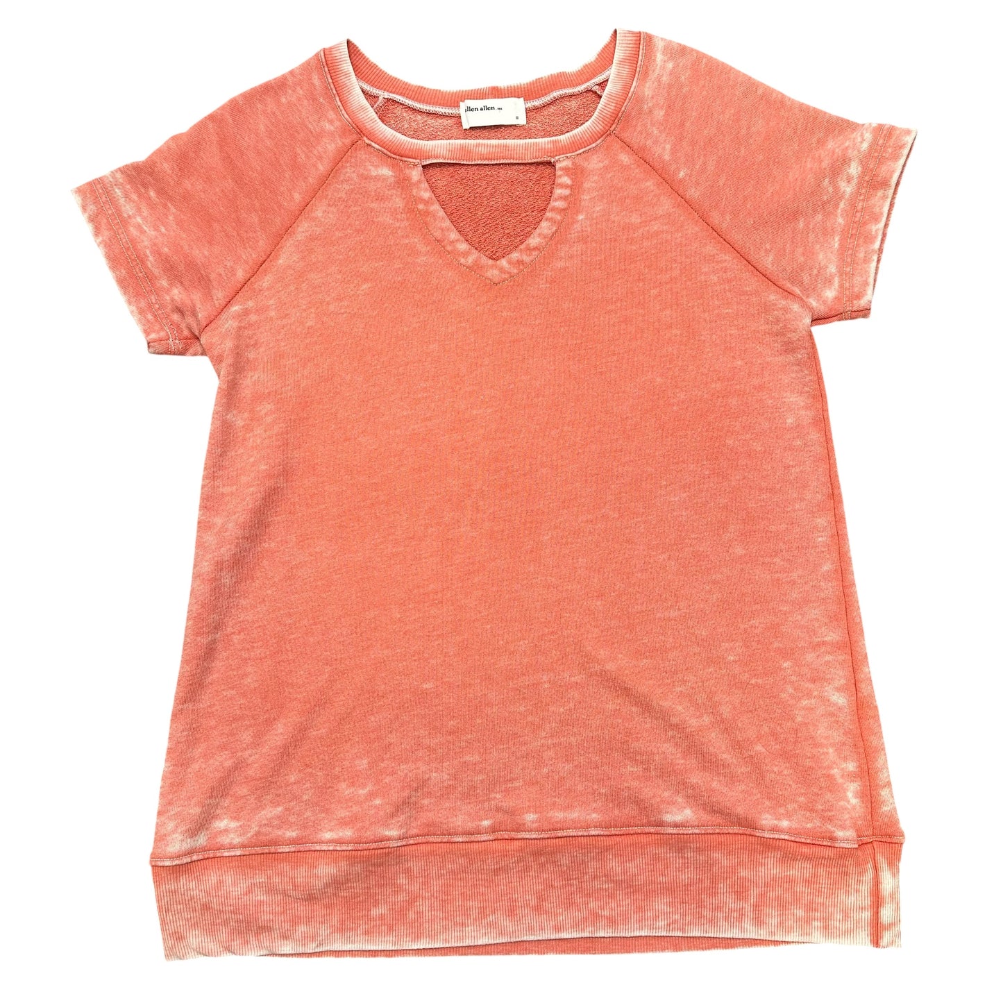 ALLEN ALLEN PEACH SHORT SLEEVE SWEATSHIRT 249 SMALL