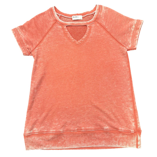 ALLEN ALLEN PEACH SHORT SLEEVE SWEATSHIRT 249 SMALL